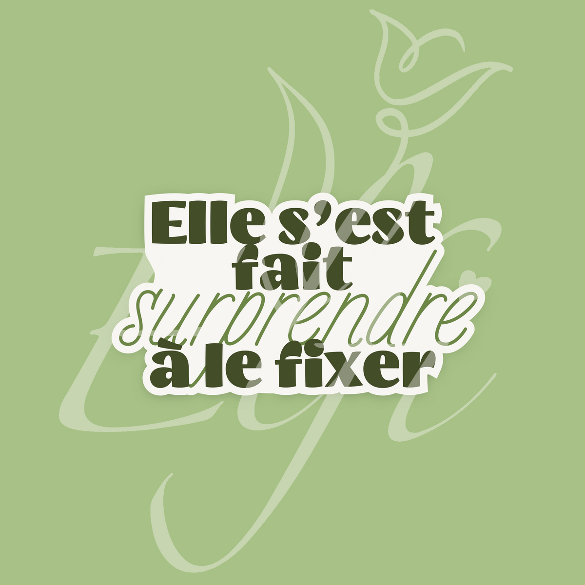 Sticker Numérique – Elle s’est fait surprendre à le fixer