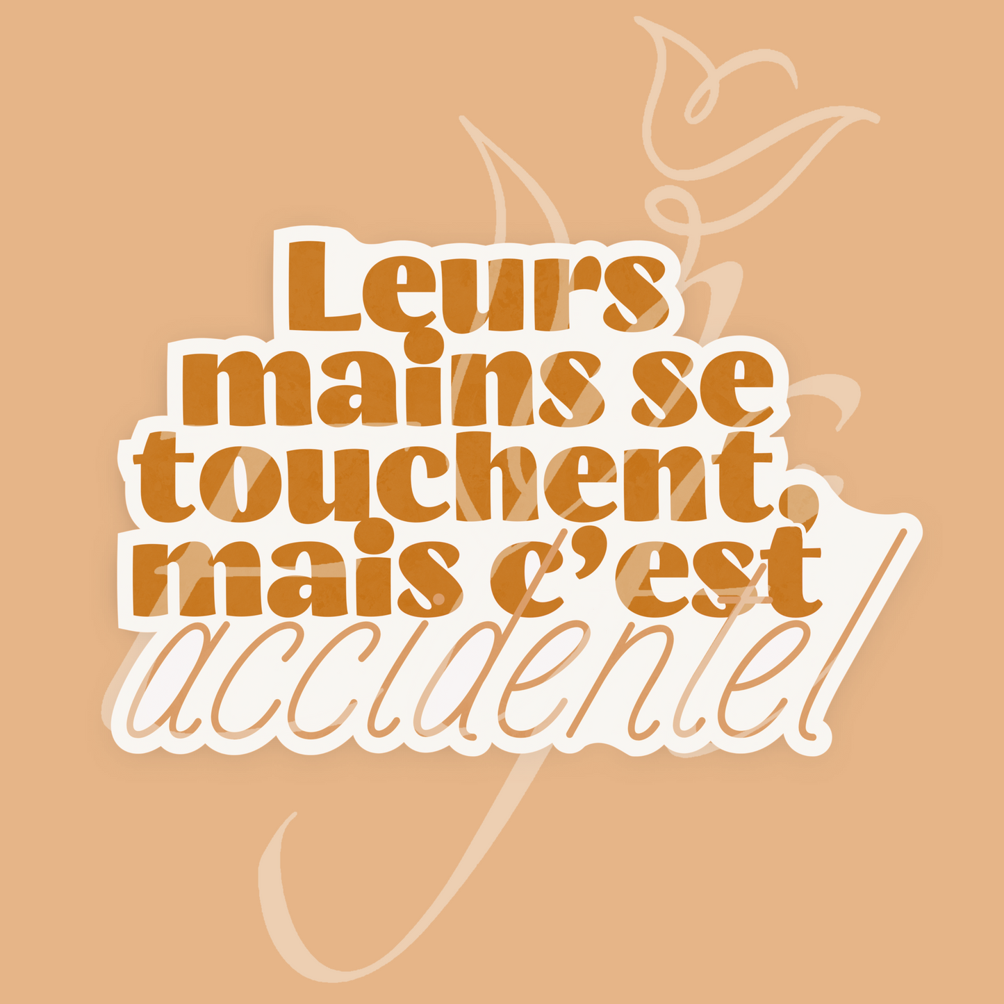 Sticker Numérique – Leurs mains se touchent, mais c’est accidentel