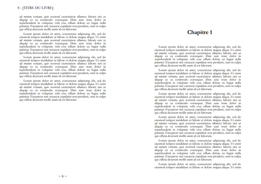Mise en page (modèle pré-fabriqué C) — Papier
